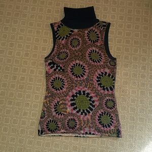 Catherine malandrino turtleneck sleeveless top